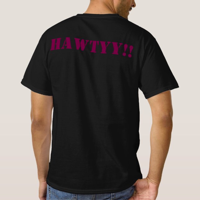 T-Shirt noir à demi-manches hawtyy (Dos)