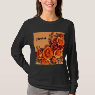 T-shirt noir à long manche pour femmes