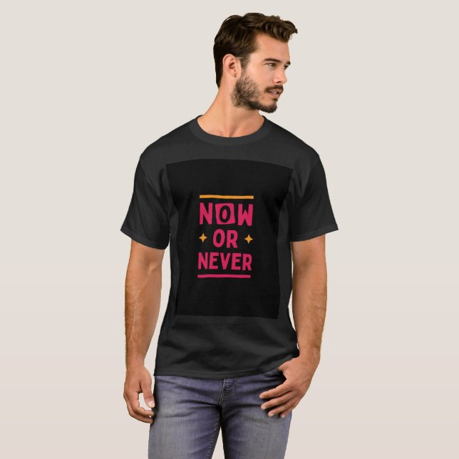 T-shirt noir à manches longues avec motif (Devant entier)