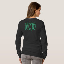 T-shirt noir à manches longues pour femmes Mojo do
