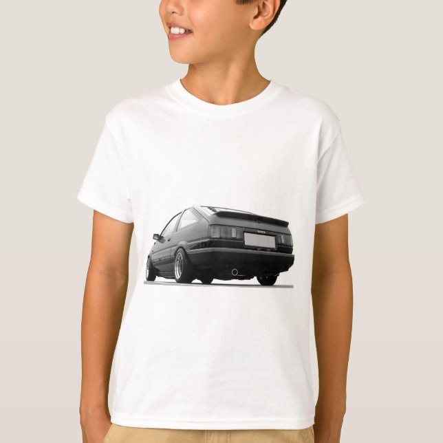 T-shirt Noir AE86 et blanc (Devant)