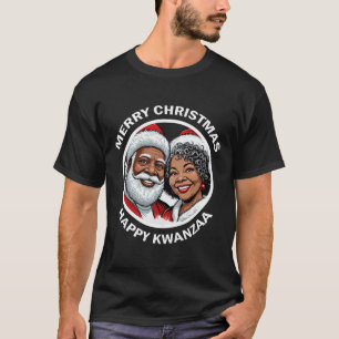 T-shirt Noir Aimant Père Noël Et Mme Claus Noël