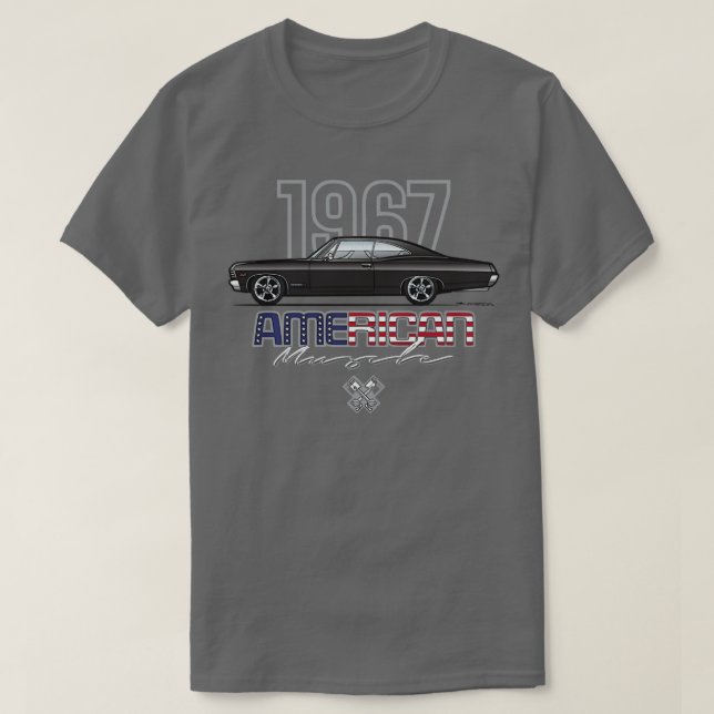 T-shirt Noir américain (Design devant)