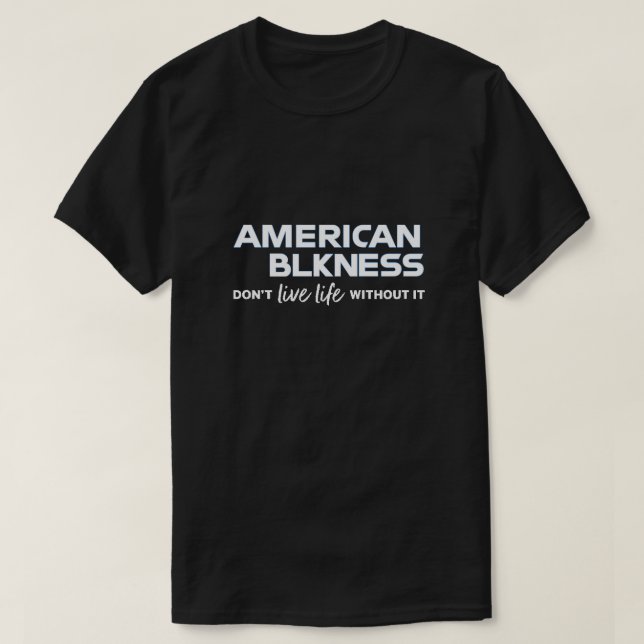 T-shirt noir américain (Design devant)