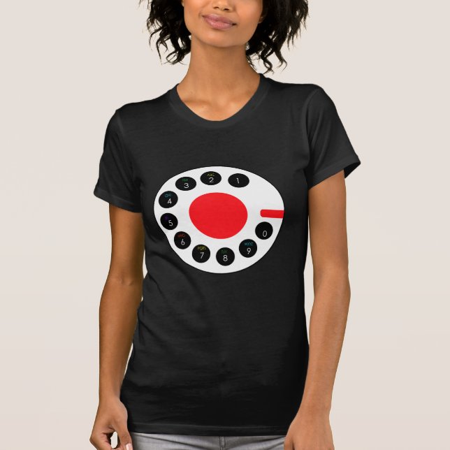 T-shirt Noir appelez-moi pièce en t de téléphone (Devant)