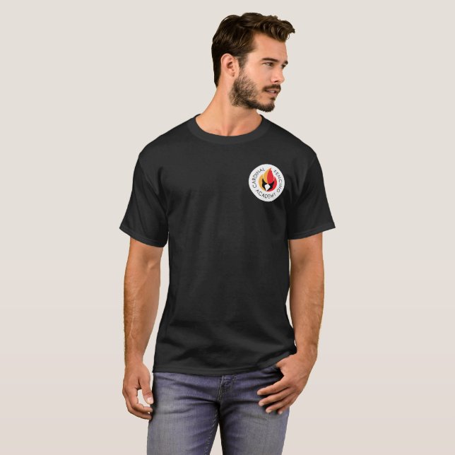 T-shirt noir avec le logo de CFA (Devant entier)