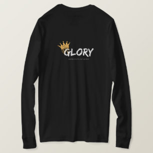 T-shirt noir avec motif doré