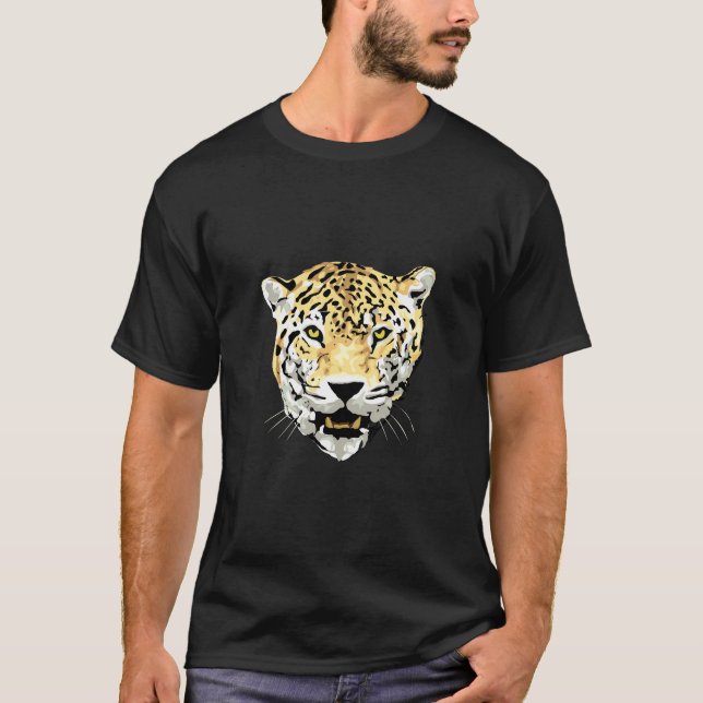 T-shirt noir avec tigre (Devant)
