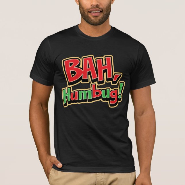 T-shirt noir Bah Humbug (Devant)