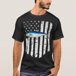 T-shirt Noir Blanc Américain Drapeau Espagnol Maquereau 4e