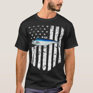 T-shirt Noir Blanc Américain Drapeau Espagnol Maquereau 4e