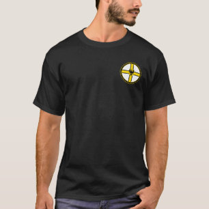 T-shirt Noir blanc de chevaliers Teutonic et chemise de