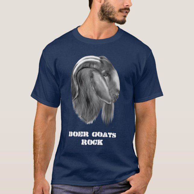 T-shirt noir Boer Buck Mens (Devant)
