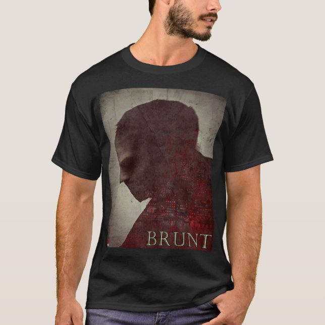 T-shirt noir classique Brunt (Devant)