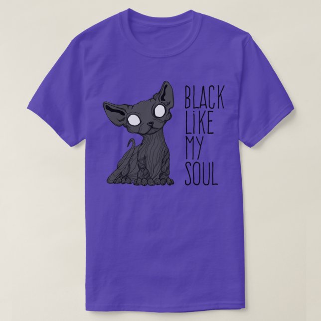 T-shirt Noir comme mon âme Kitten1 (Design devant)