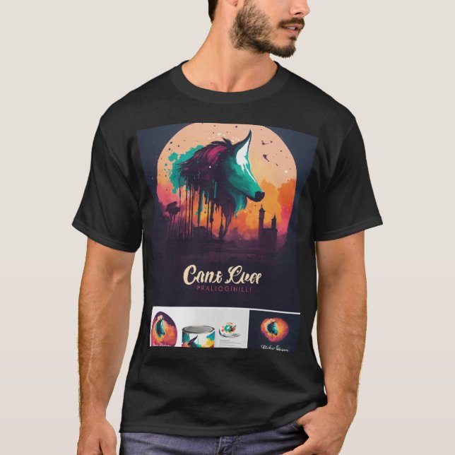 t-shirt noir coton (Devant)
