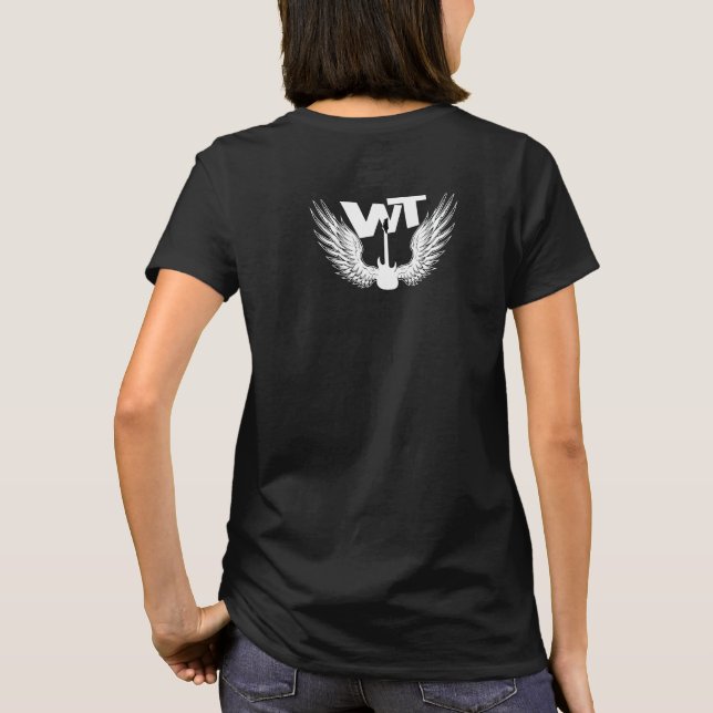 T-shirt noir d'aile du POIDS des femmes de la (Dos)
