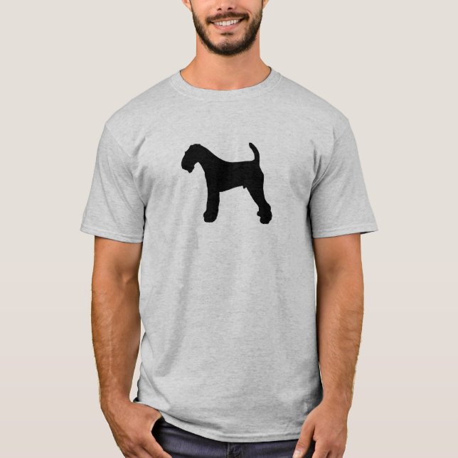 T-shirt noir d'airedale (Devant)