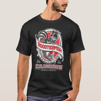 T-shirt noir d'anniversaire de Roosterfish
