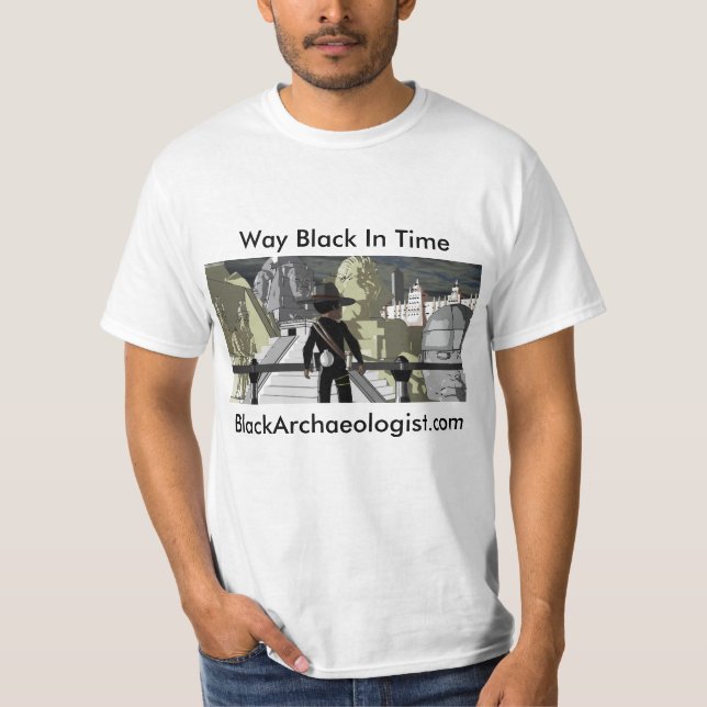 T-shirt noir d'archéologue (Devant)