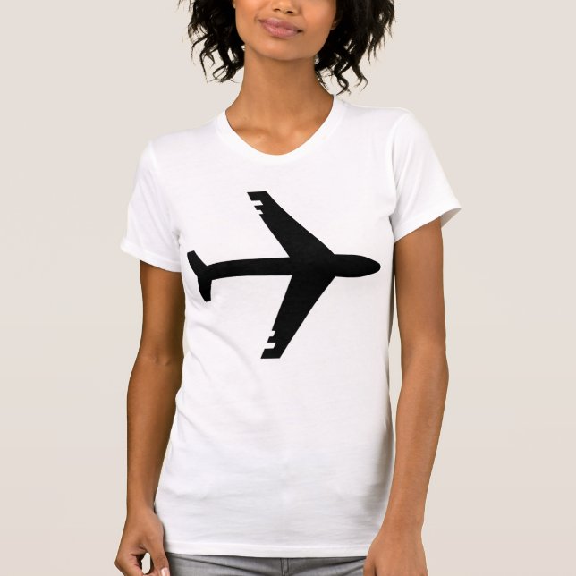 T-shirt Noir d'avion (Devant)