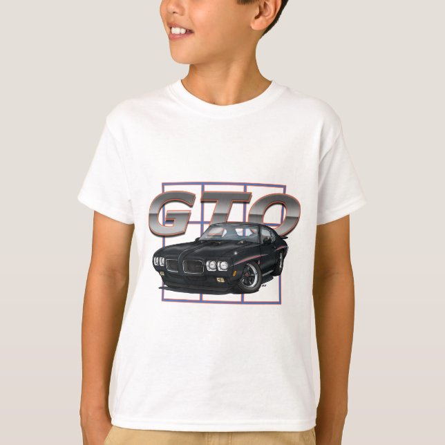 T-shirt Noir de 1970 GTO (Devant)