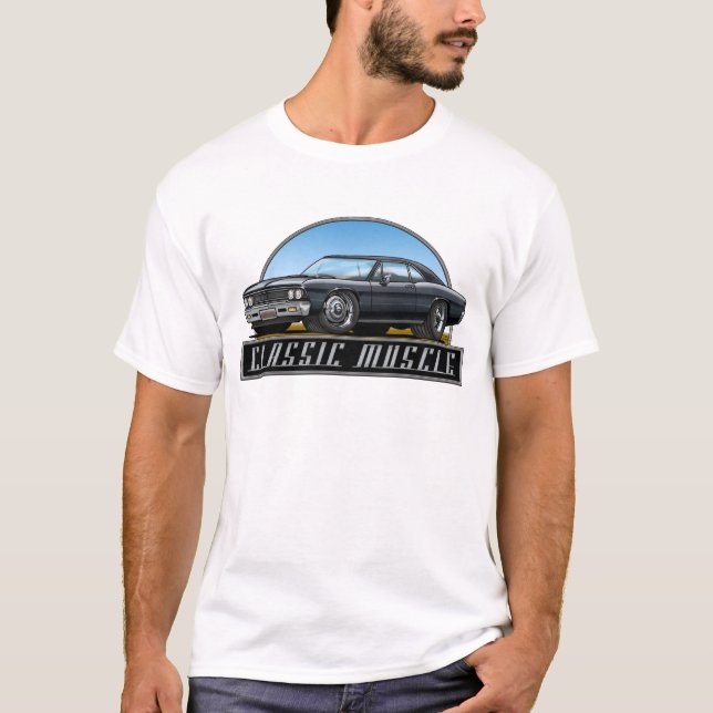 T-shirt Noir de 66 Chevelle (Devant)