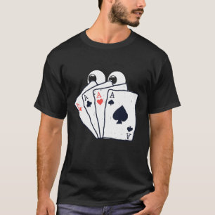 T-shirt noir de base de poker
