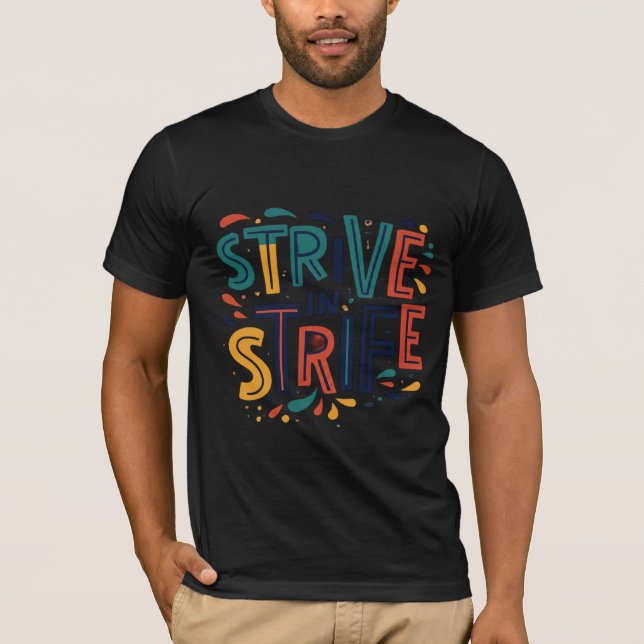 T-shirt noir de base "Strife in Strife" (Devant)