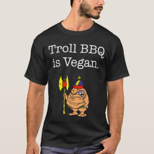 T-shirt noir de BBQ de Troll