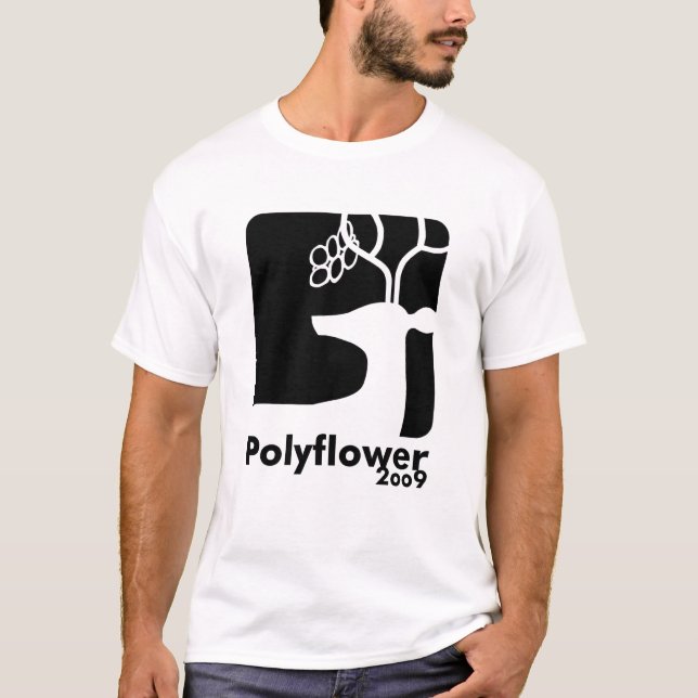 T-shirt Noir de bière de cerfs communs - Polyflower 2009 (Devant)