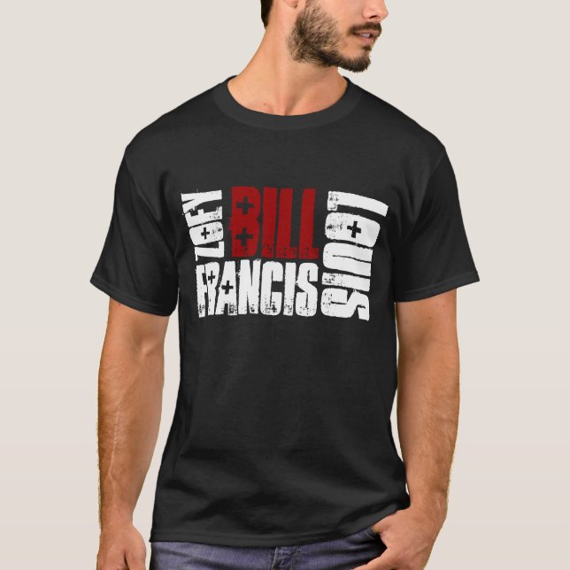 T-shirt Noir de Bill de zombi (Devant)