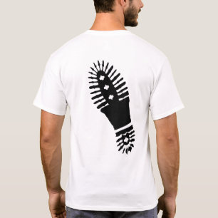 T-shirt noir de Bootprint (conception arrière)
