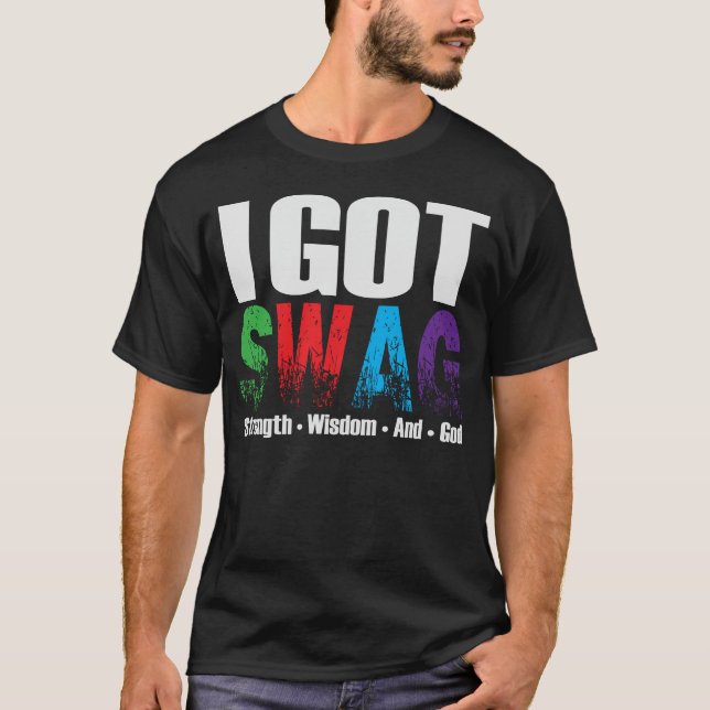 T-shirt noir de butin (Devant)