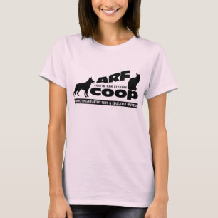 T-shirt Noir de cage d'ARF sur le blanc