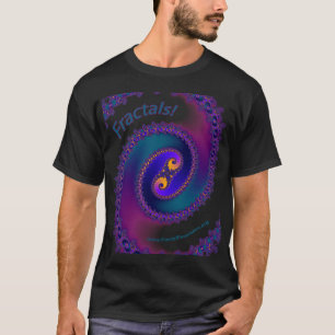 T-shirt Noir de chemise de fractale