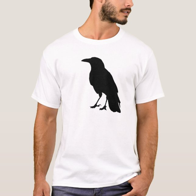 T-shirt noir de corneille (Devant)