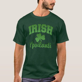 T-shirt noir de dames irlandaises de Ypsilanti