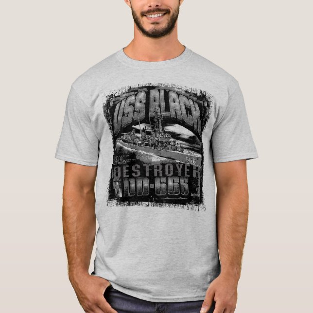 T-shirt noir de destroyer (Devant)