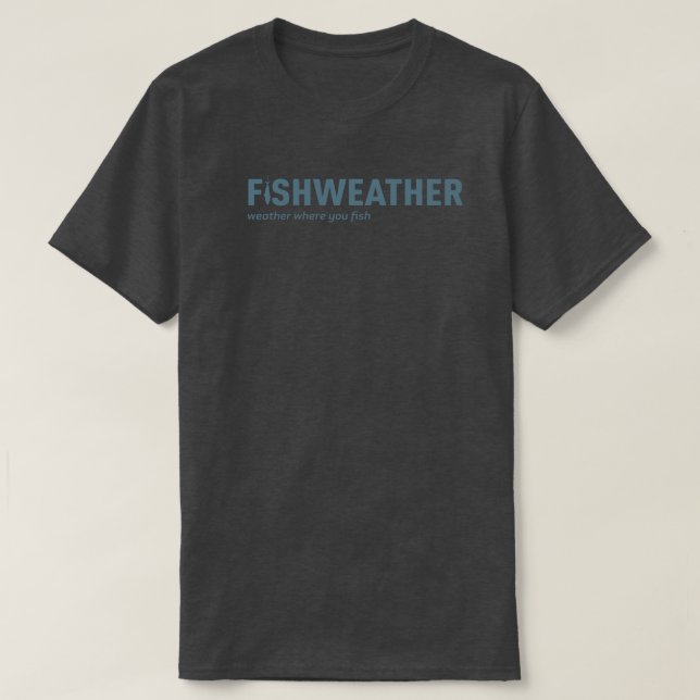 T-shirt noir de FishWeather (Design devant)