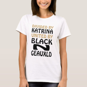 T-SHIRT NOIR DE KATRINA D'OURAGAN ET NATION D'OMS DAT D'OR