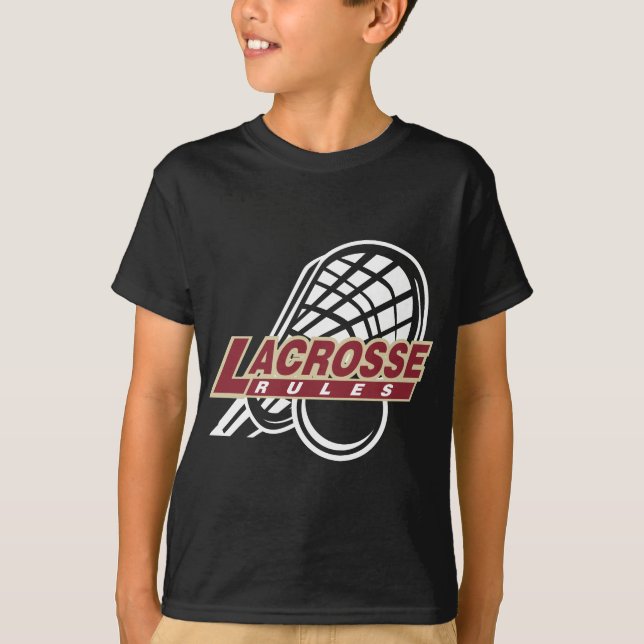 T-shirt noir de lacrosse (Devant)
