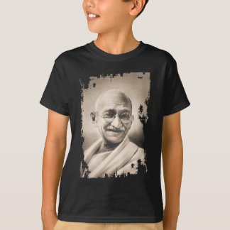 T-shirt noir de Mahatma Gandhi
