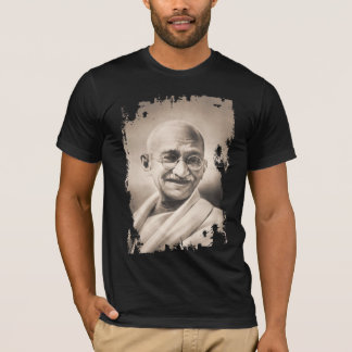 T-shirt noir de Mahatma Gandhi