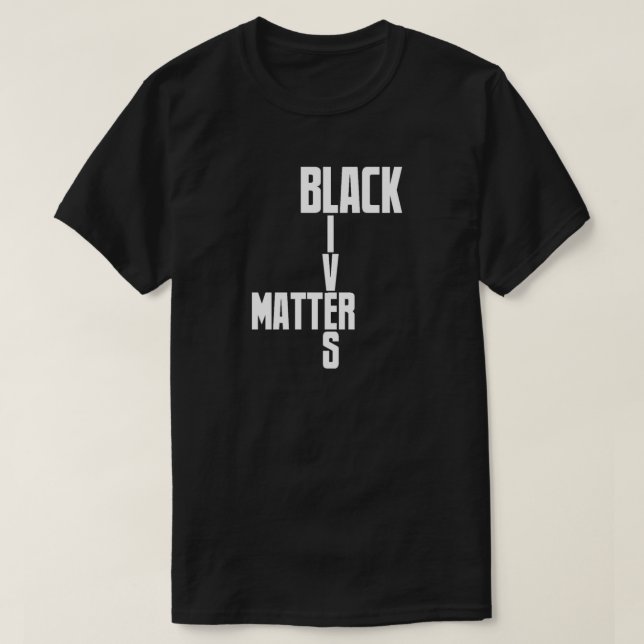 T-shirt noir de matière des vies (Design devant)
