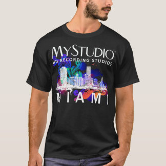 T-shirt noir de Miami des hommes