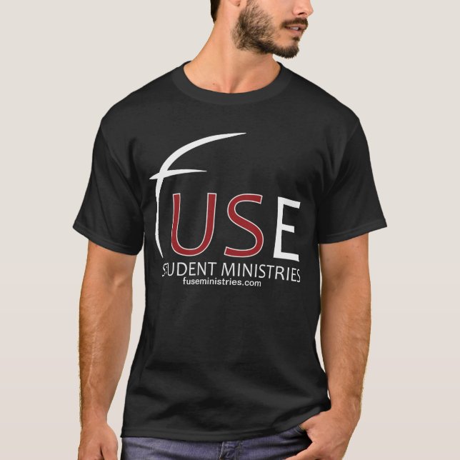 T-shirt noir de ministères d'étudiant de fusible (Devant)
