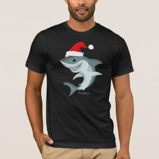 T-shirt noir de Noël de Père Noël
