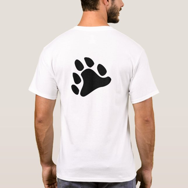 T-shirt noir de patte (conception arrière) (Dos)