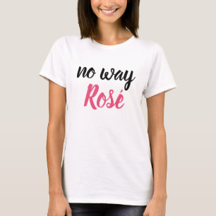 T-shirt Noir de rose rose vin de "aucun rosé de manière
